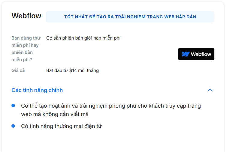 Thiết kế web Webflow