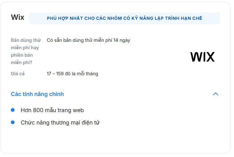 Thiết kế web Wix