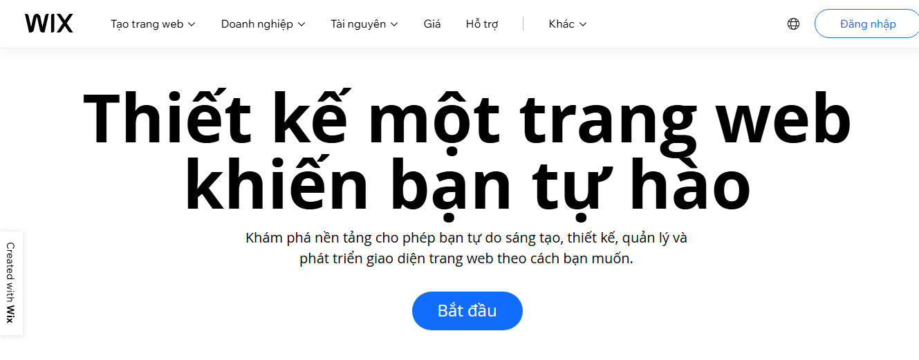 Thiết kế website Wix
