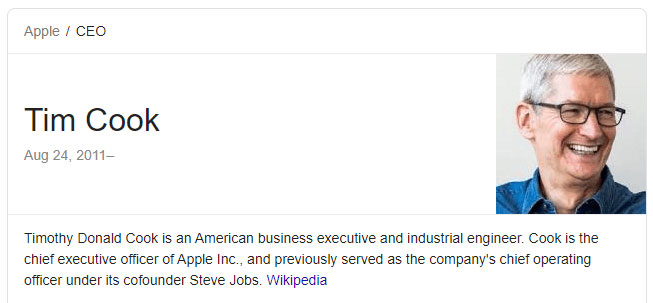 Thông tin bổ sung về Time Cook trên trang hướng dẫn của Google.