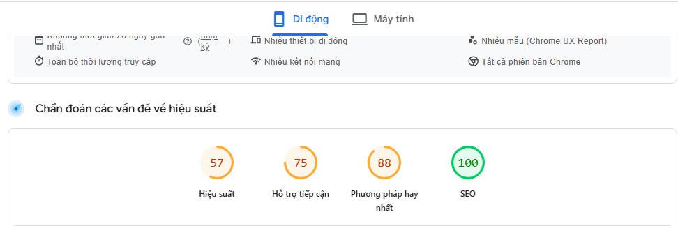 Thời gian tải chậm