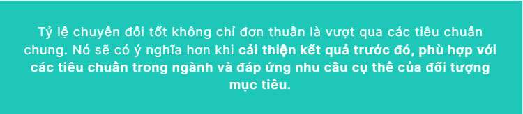 Tỷ lệ chuyển đổi tốt là bao nhiêu?