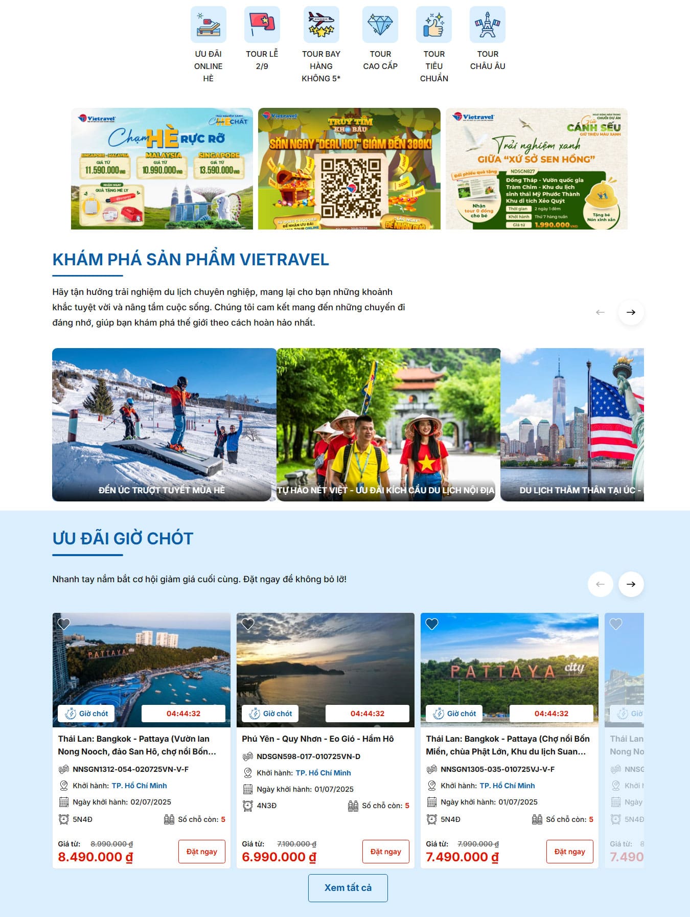 Giới thiệu mẫu web du lịch