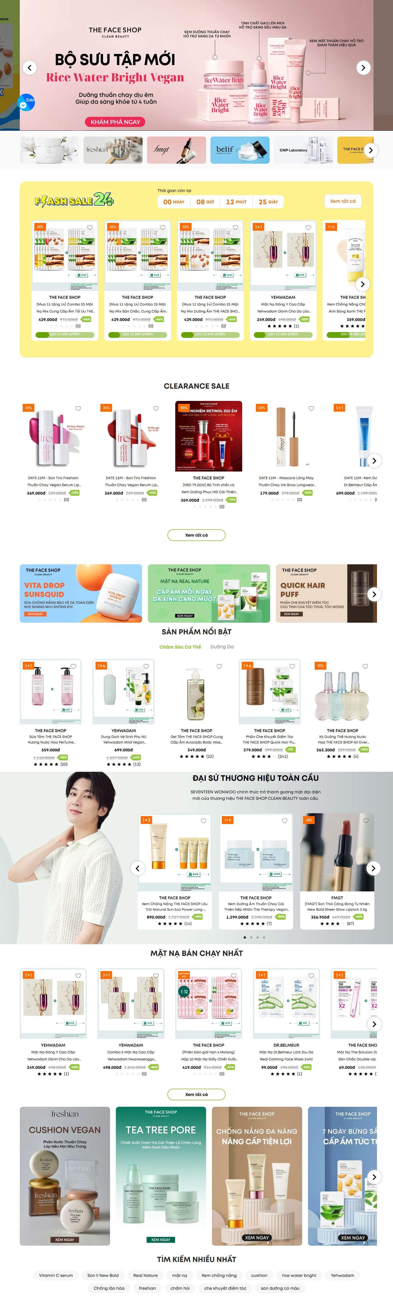 Giới thiệu mẫu web bán mỹ phẩm