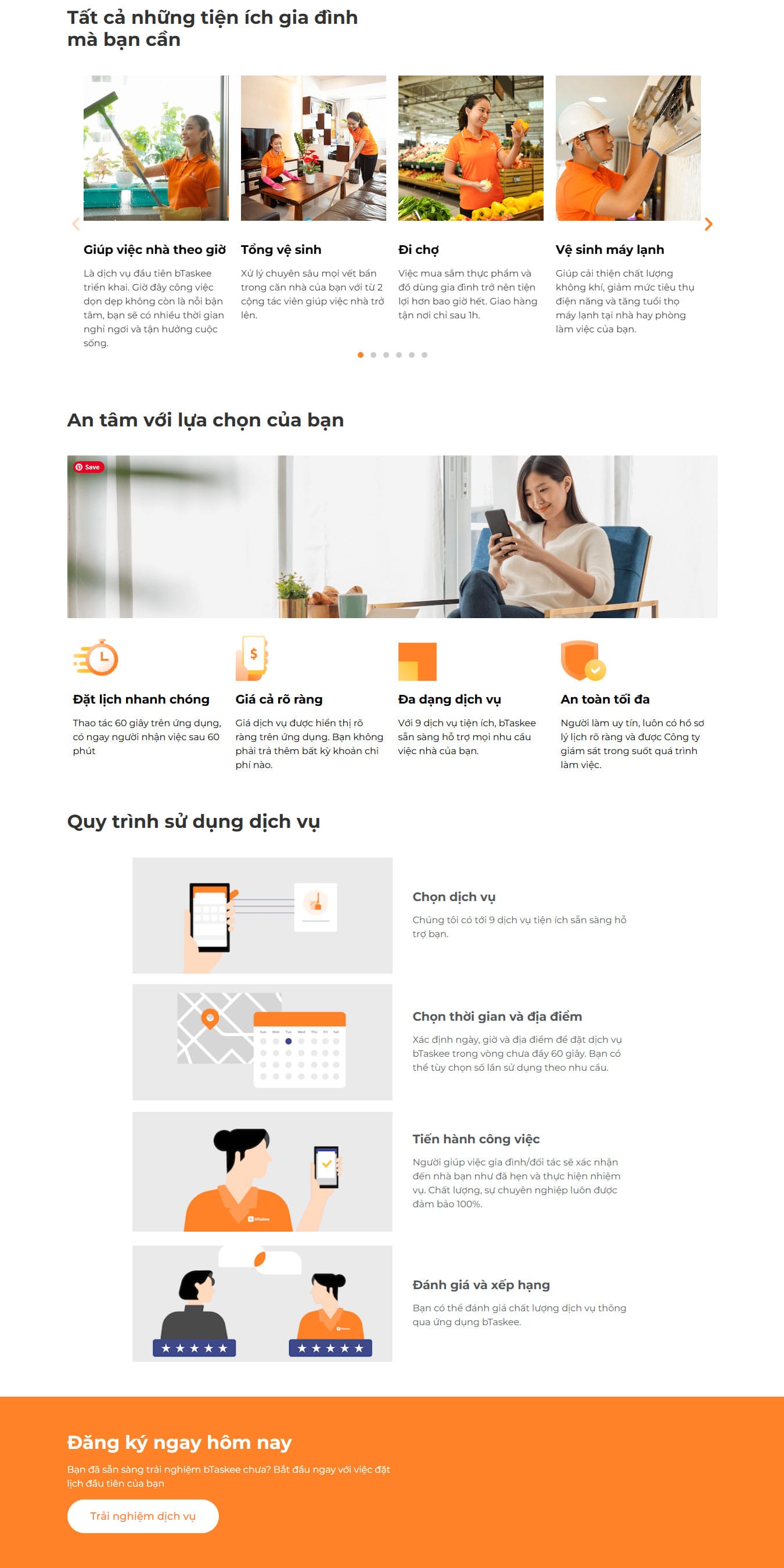 Giới thiệu mẫu web dịch vụ vệ sinh