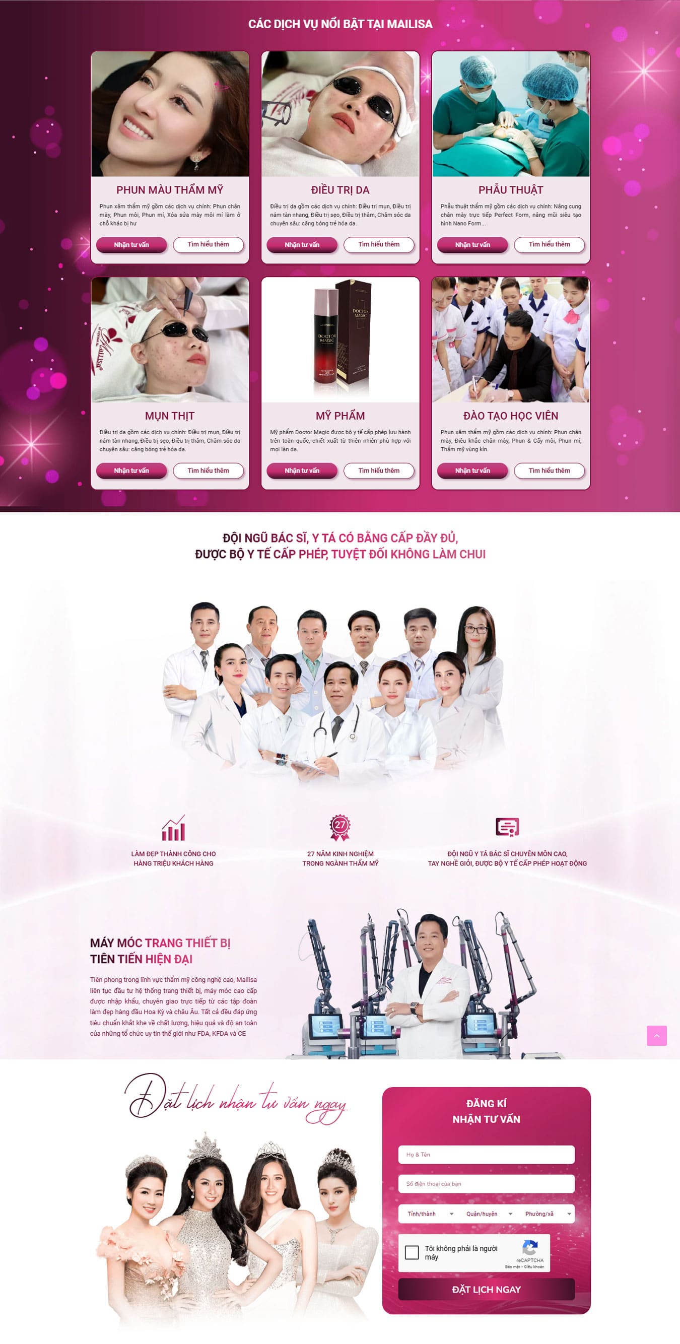 Giới thiệu mẫu web spa thẩm mỹ viện