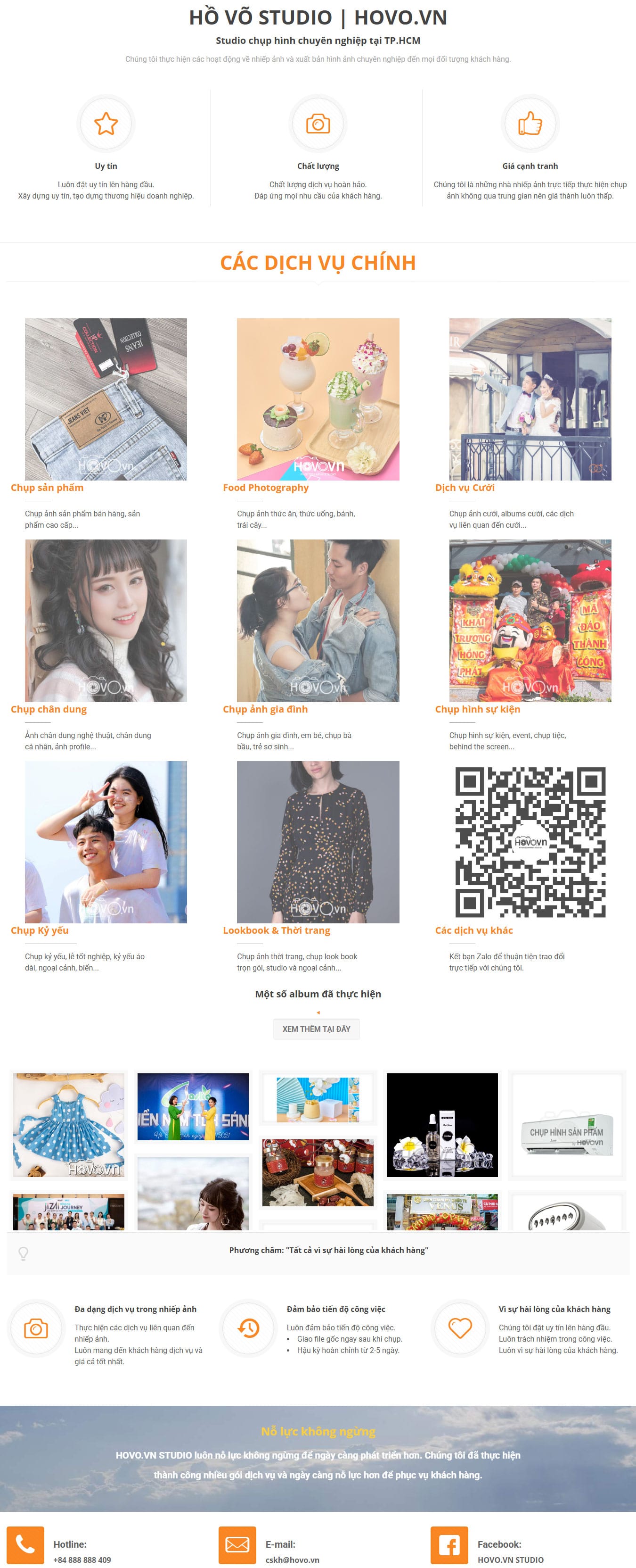 Giới thiệu mẫu web studio chụp ảnh