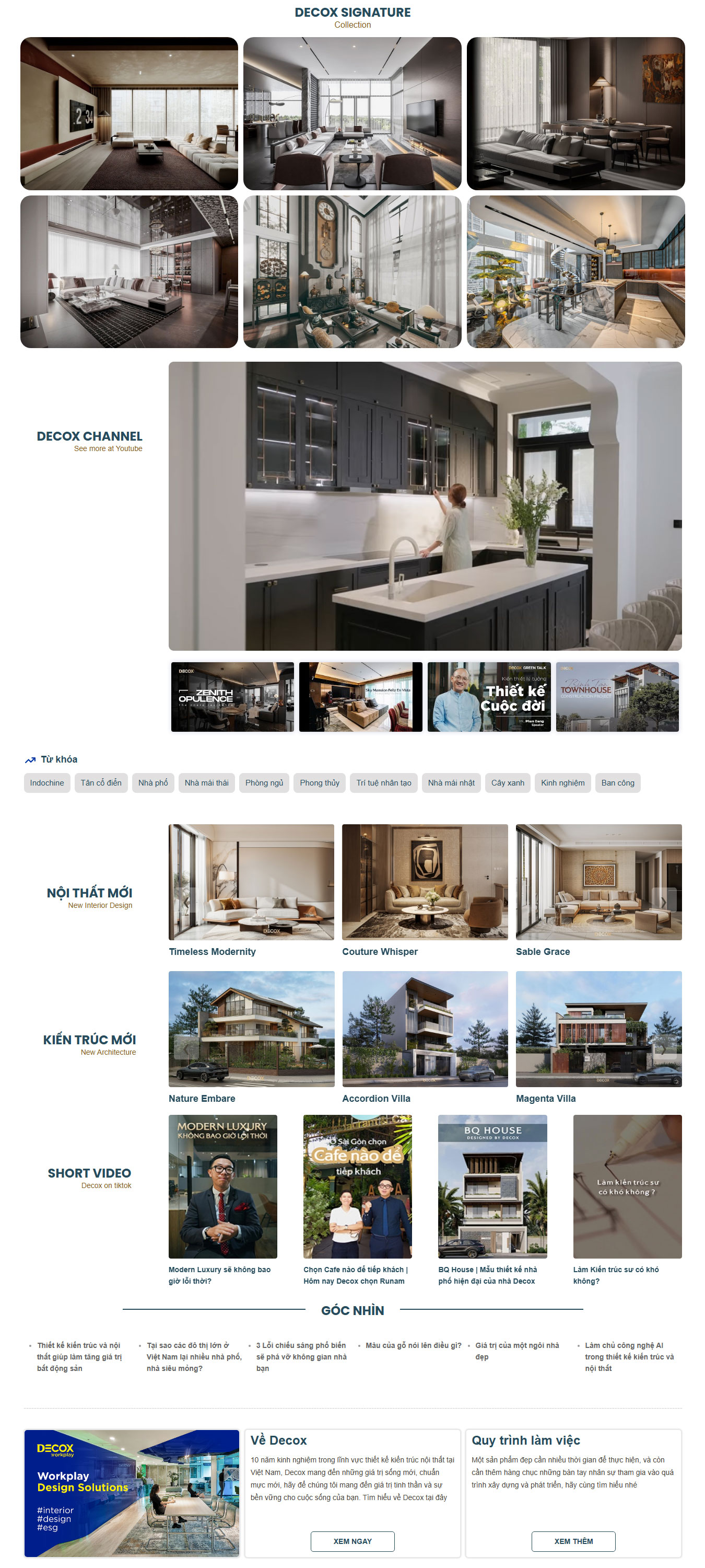 Giới thiệu mẫu web thiết kế nội thất