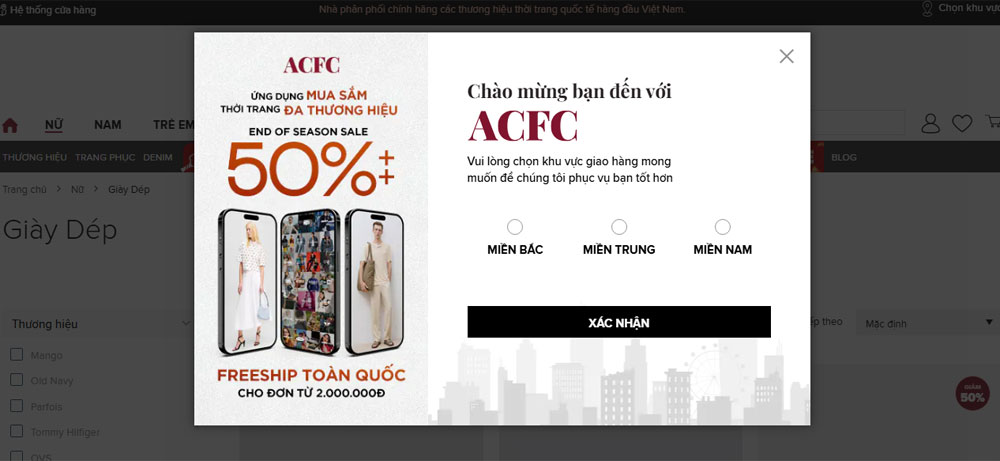 Marketing cho web bán giày dép