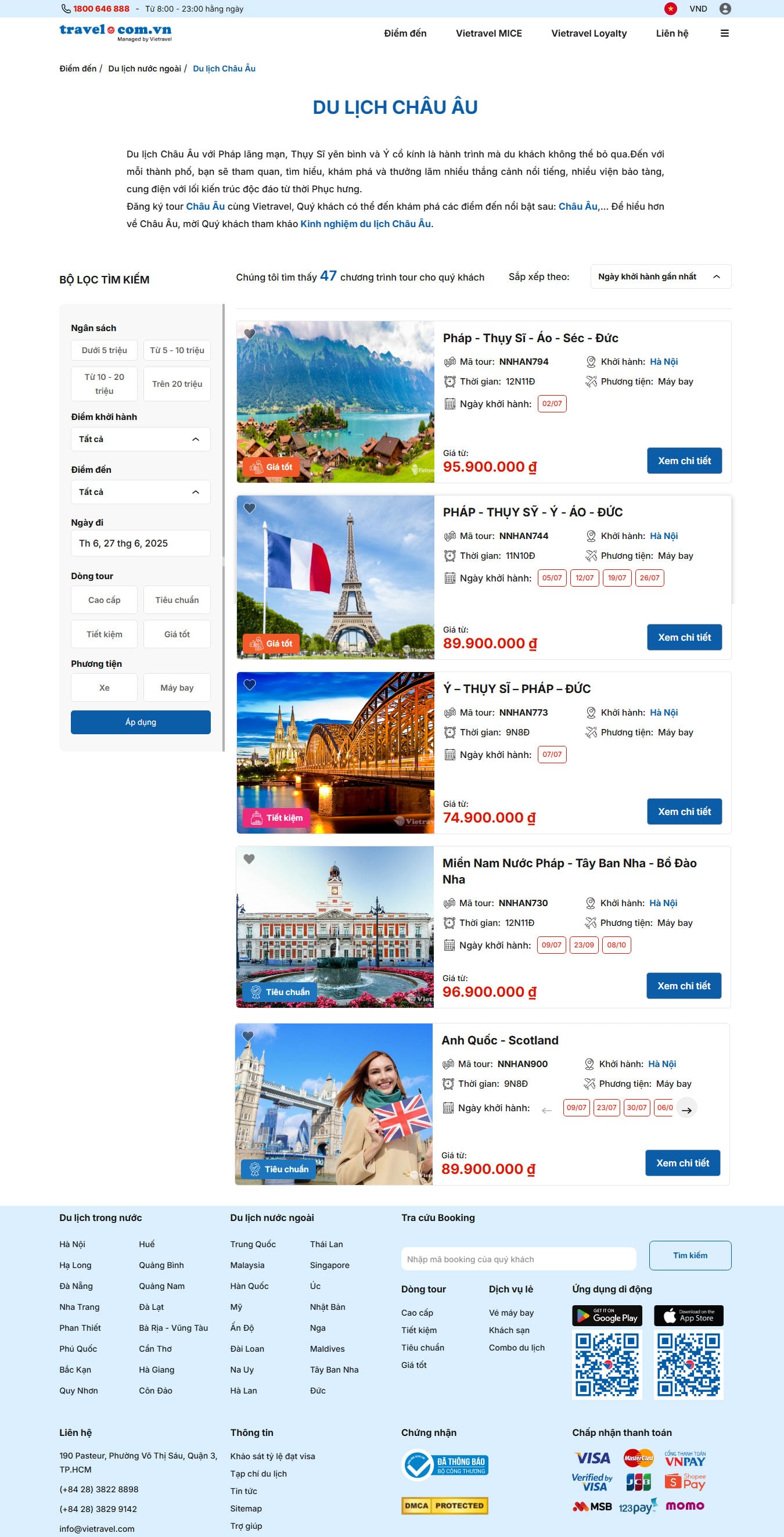 Tour du lịch mẫu web du lịch