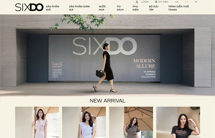Mẫu web bán hàng thời trang quần áo