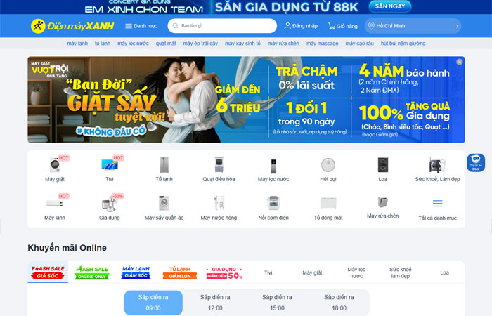 Mẫu web bán thiết bị điện tử đẹp