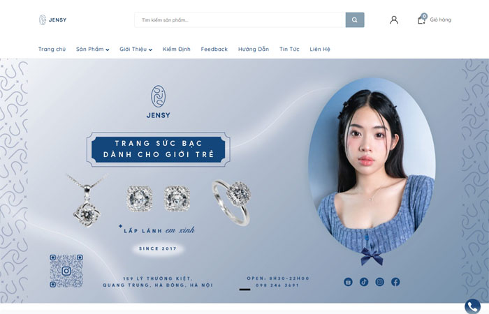 Mẫu web bán trang sức đẹp