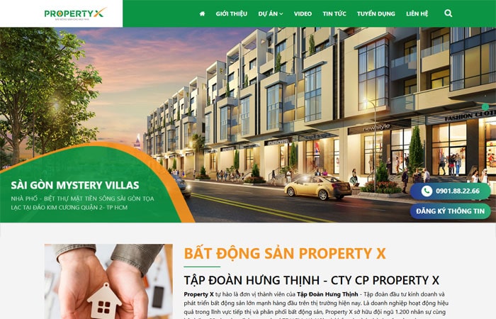 Mẫu web dự án bất động sản