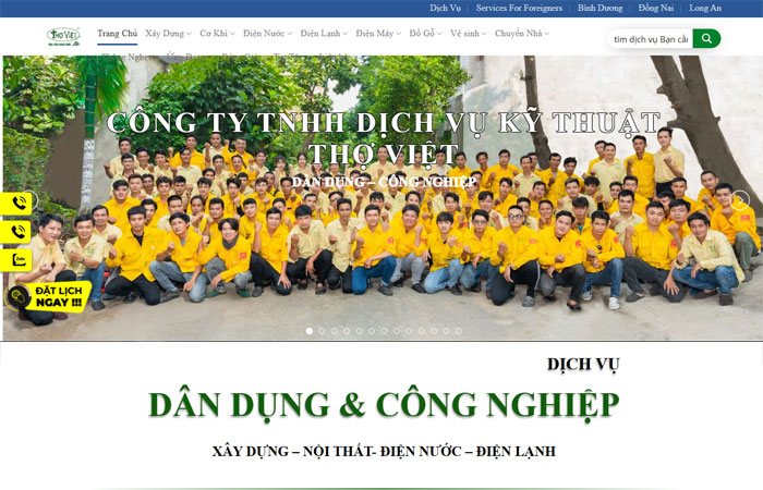 Mẫu web giới thiệu dịch vụ đẹp
